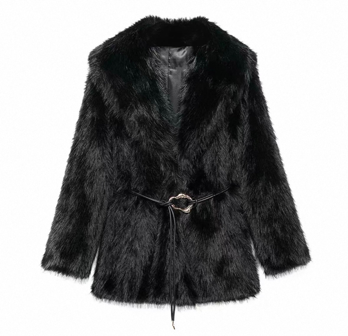 Faux Fur Mantel