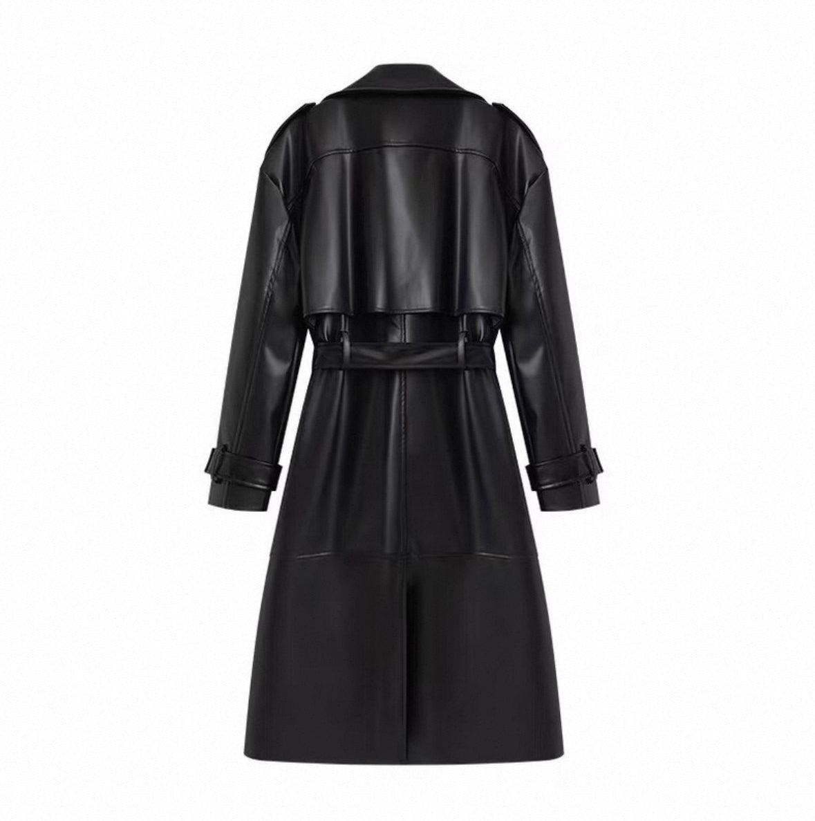 Leder-Trenchcoat
