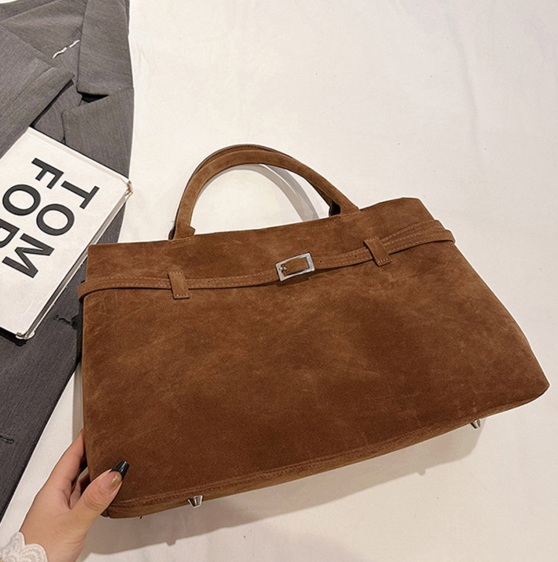 Wildleder Handtasche