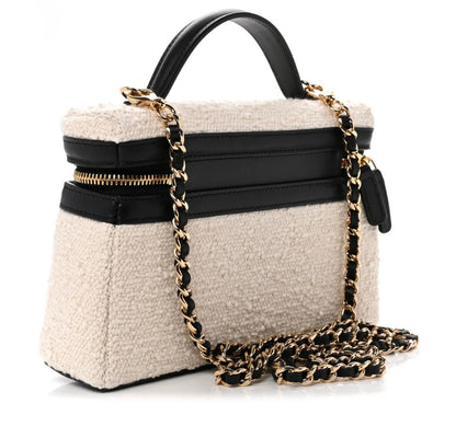 CC Tweed Calfskin Top Handle