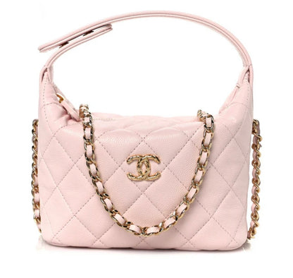 CC Shiny Caviar Hobo Clutch