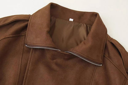 Wildleder-Bikerjacke