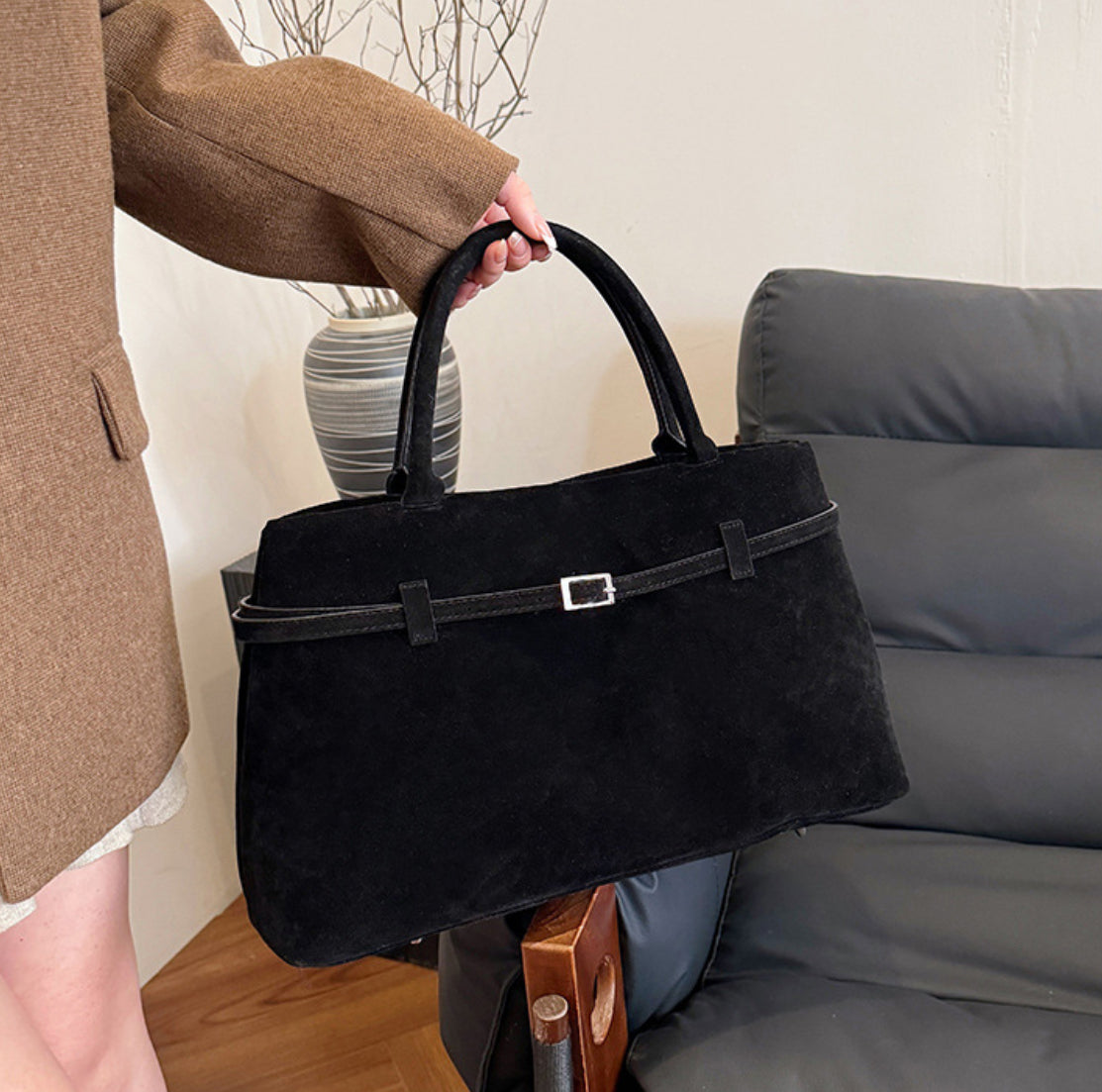 Wildleder Handtasche