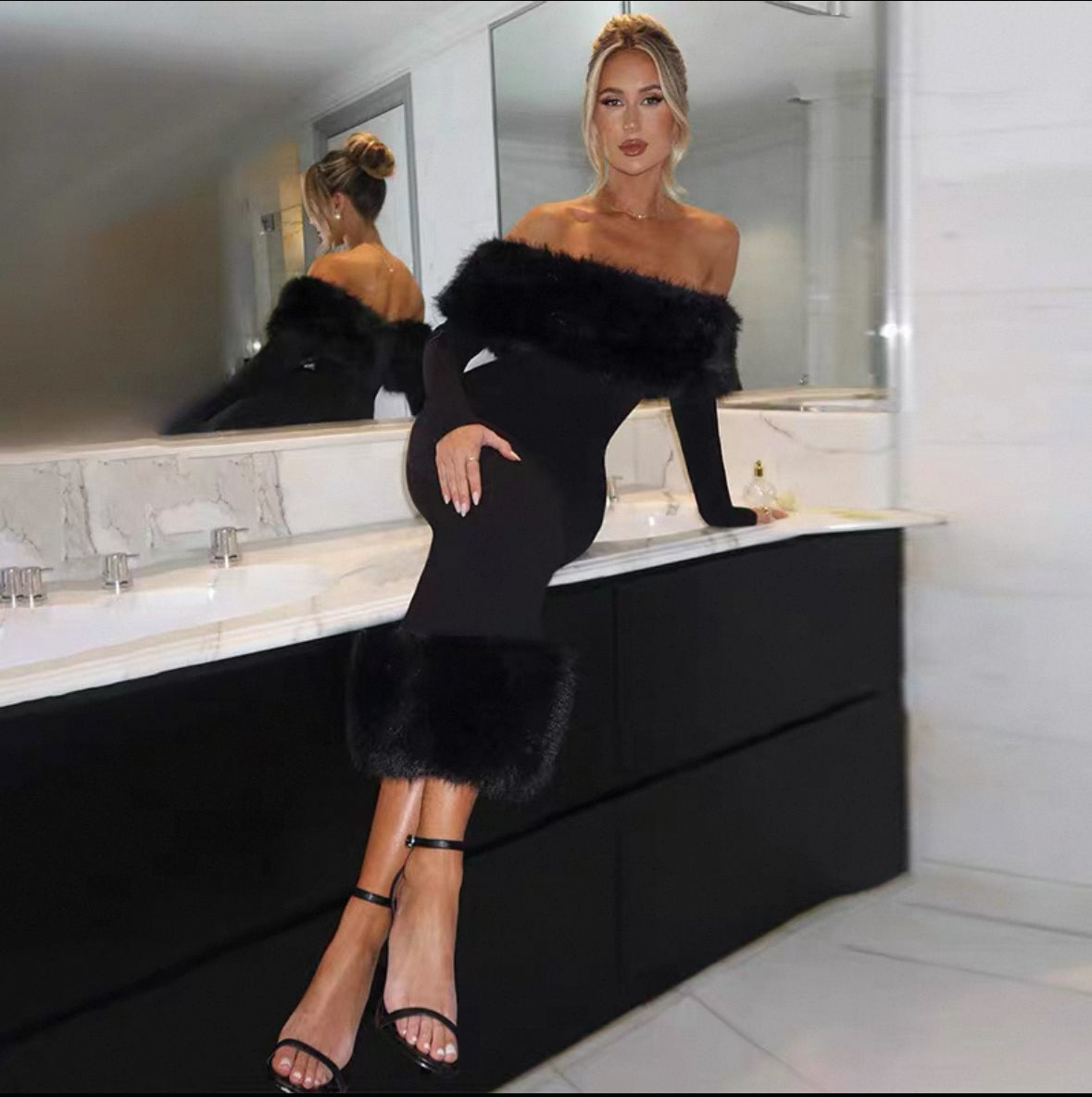 Off-Shoulder Bodycon Kleid