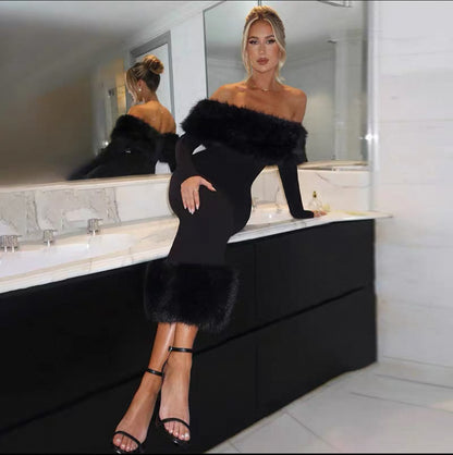 Off-Shoulder Bodycon Kleid