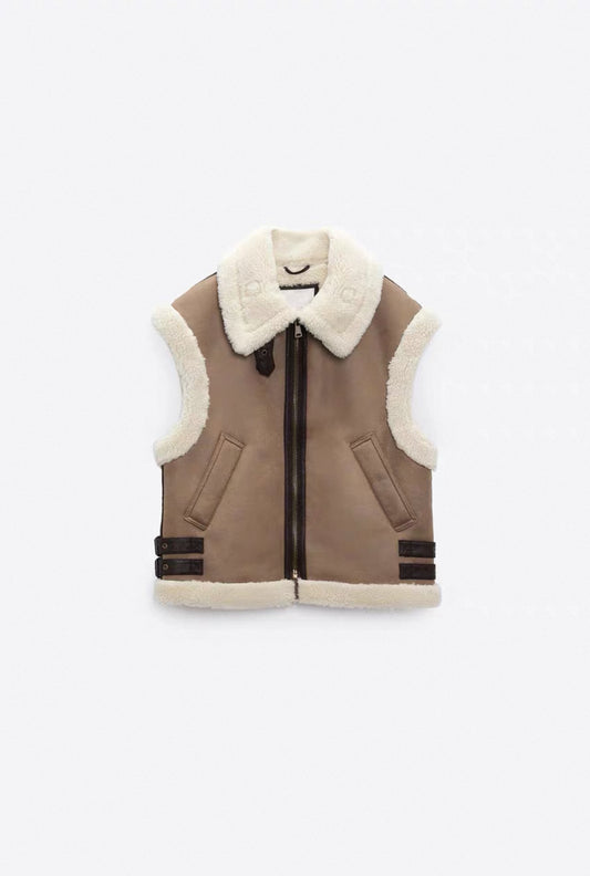 Shearling-Weste