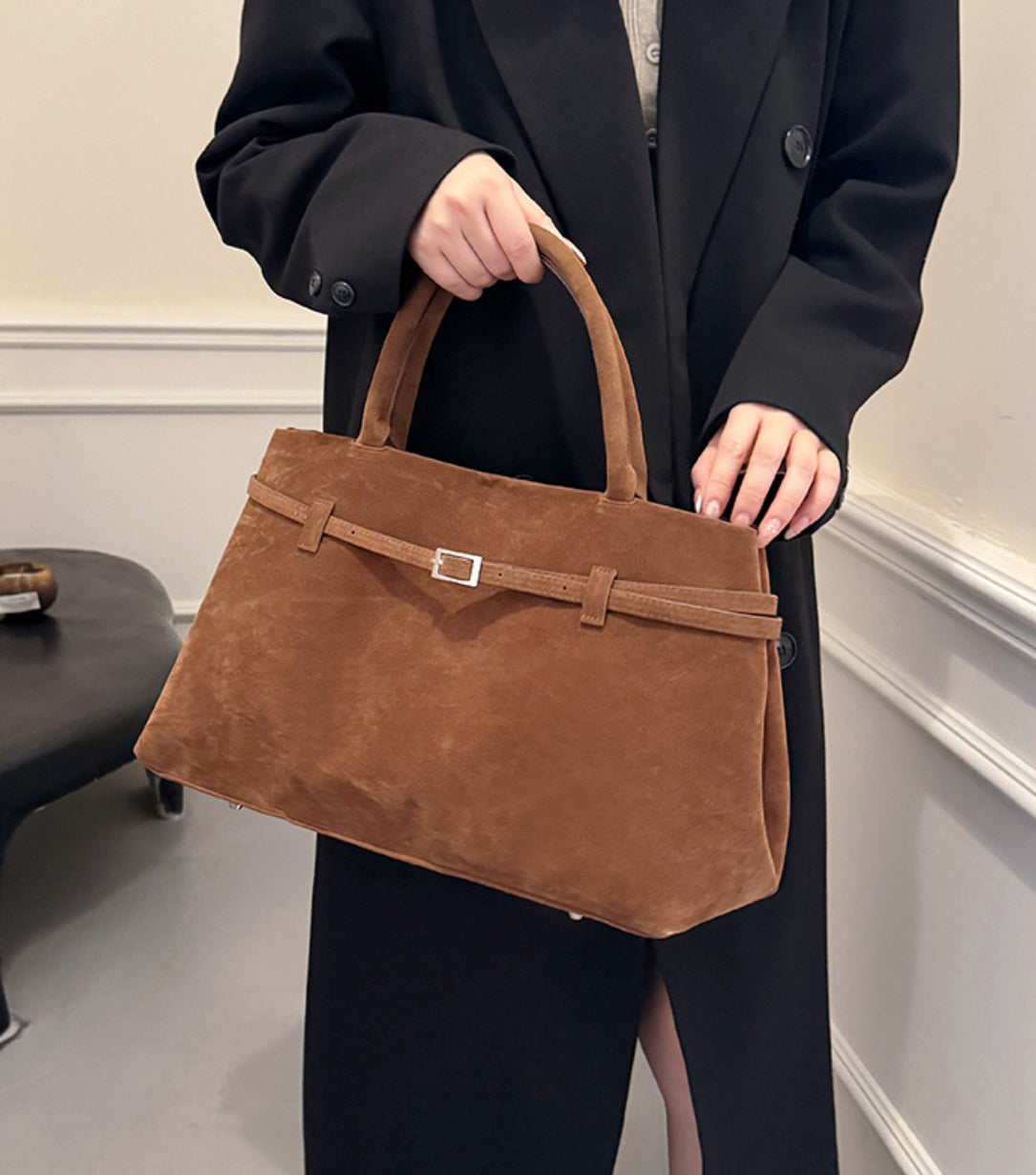 Wildleder Handtasche