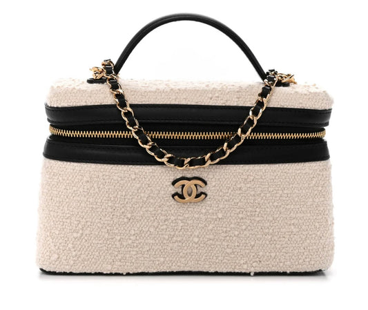 CC Tweed Calfskin Top Handle