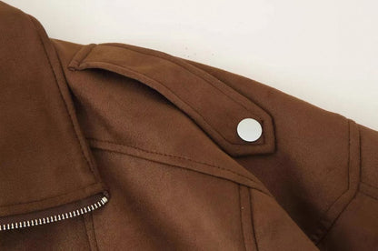 Wildleder-Bikerjacke