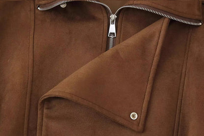 Wildleder-Bikerjacke