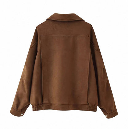 Wildleder-Bikerjacke