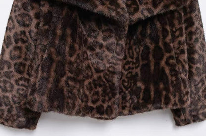 Faux Fur Jacke Leopard