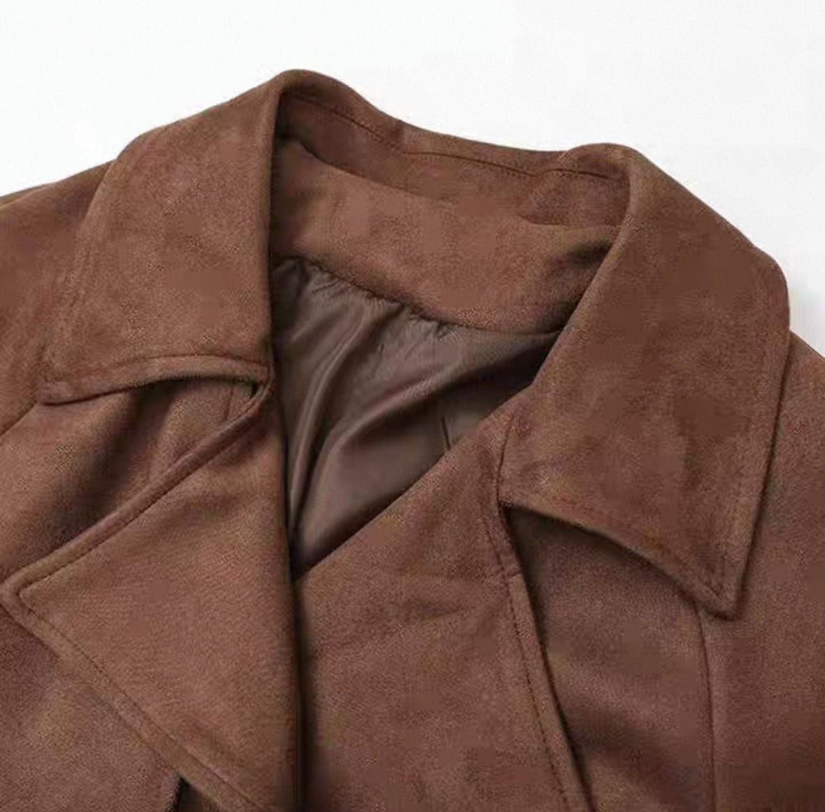 Wildleder-Trenchcoat