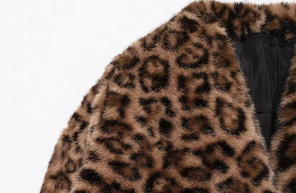 Faux Fur Jacke Leopard