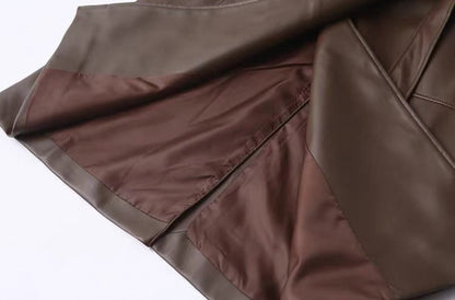 Leder-Trenchcoat