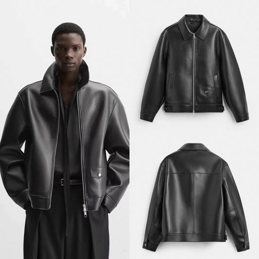 Blousonjacke Leder