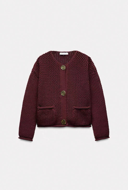 Grobstrick-Cardigan