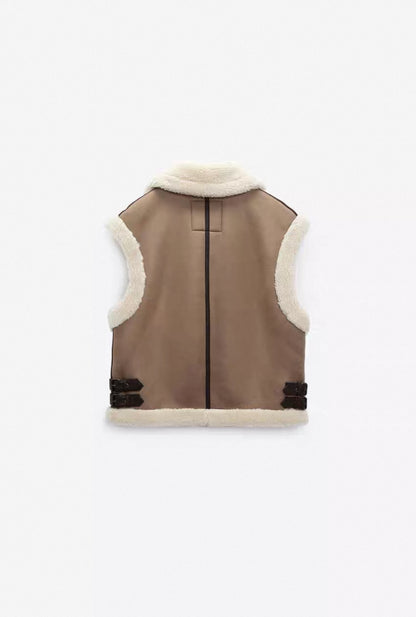 Shearling-Weste