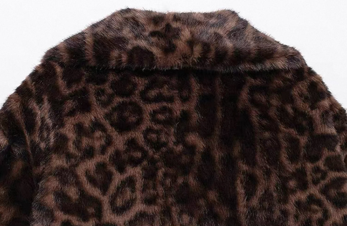 Faux Fur Jacke Leopard