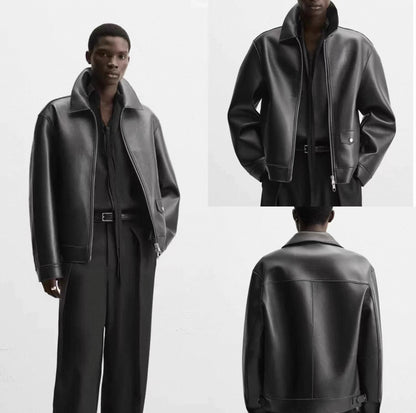 Blousonjacke Leder