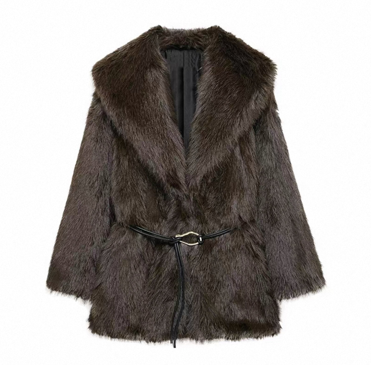 Faux Fur Mantel