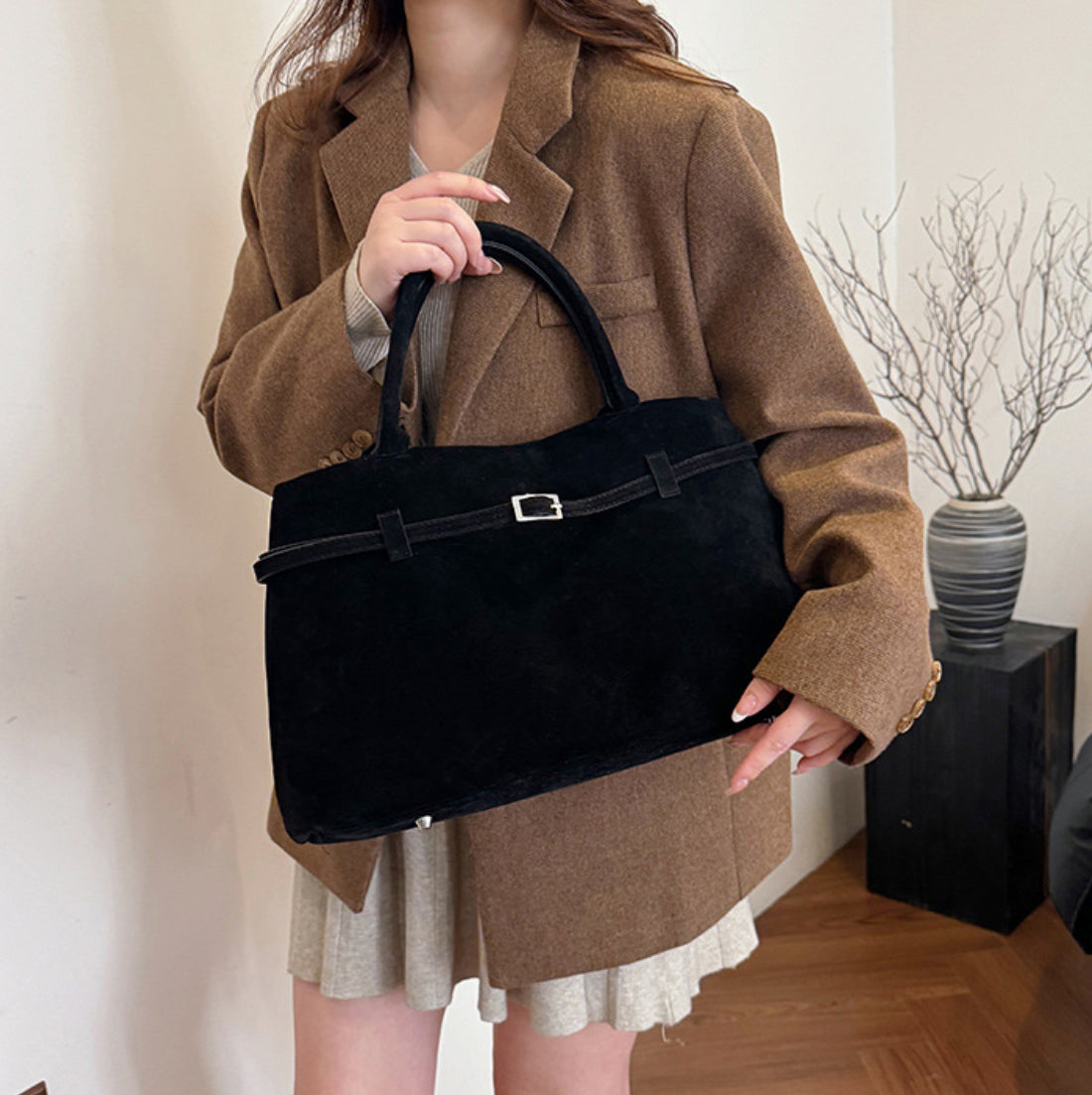 Wildleder Handtasche