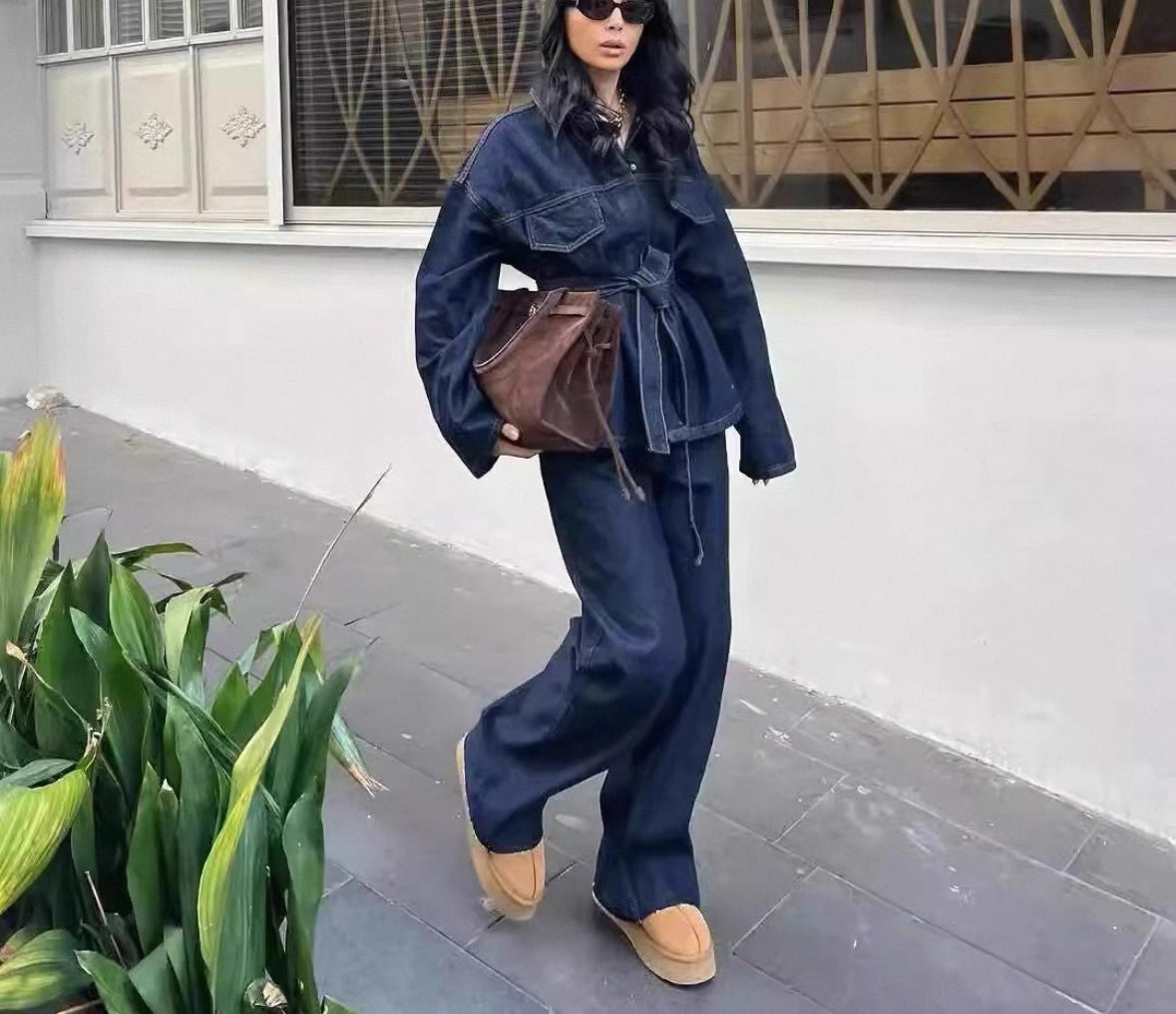 Denim Co-Ord Set (Oberteil & Hose)